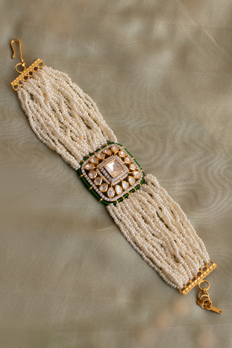 Riha Polki & Emerald Bracelet