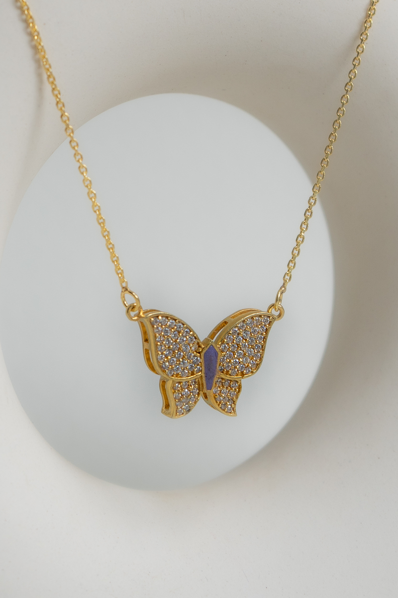 Farfalla Lilac Neck Chain