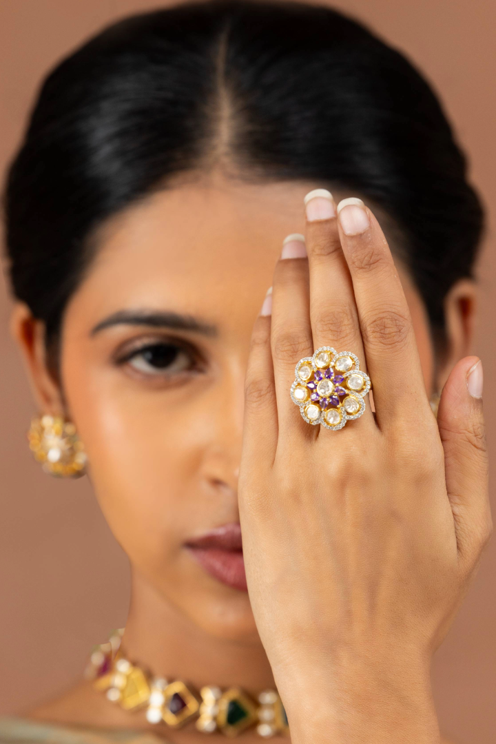 Zoya Polki and Amethyst Ring