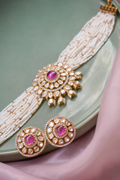 Blush Bouquet Choker with Earrings