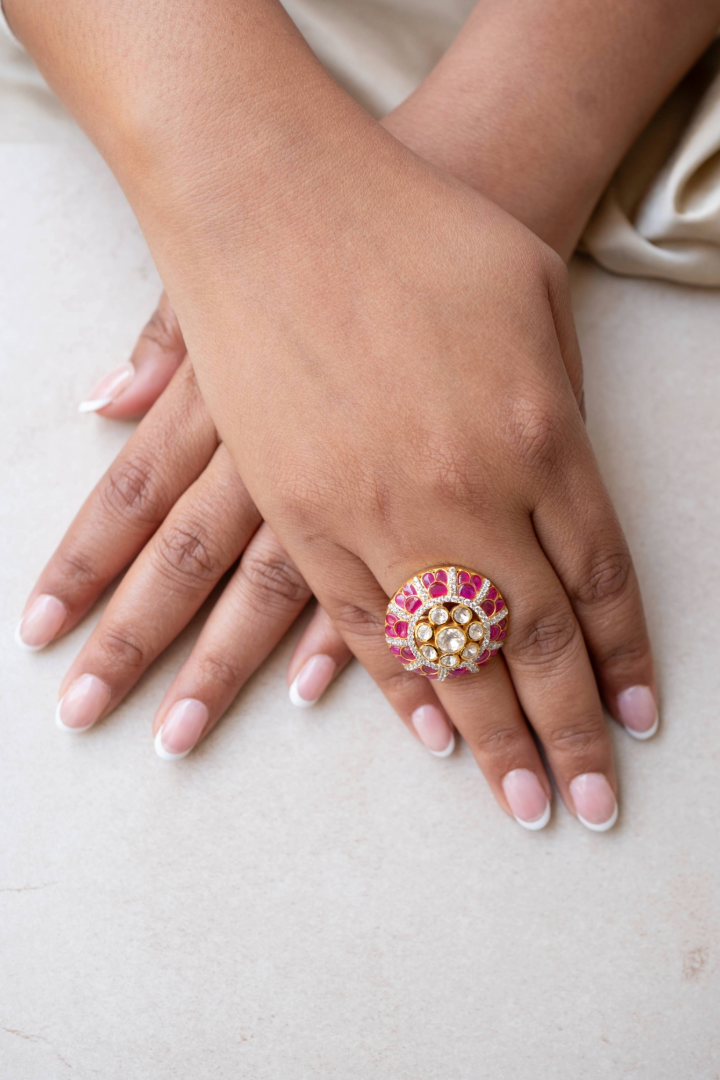 Crimson Bloom Ring