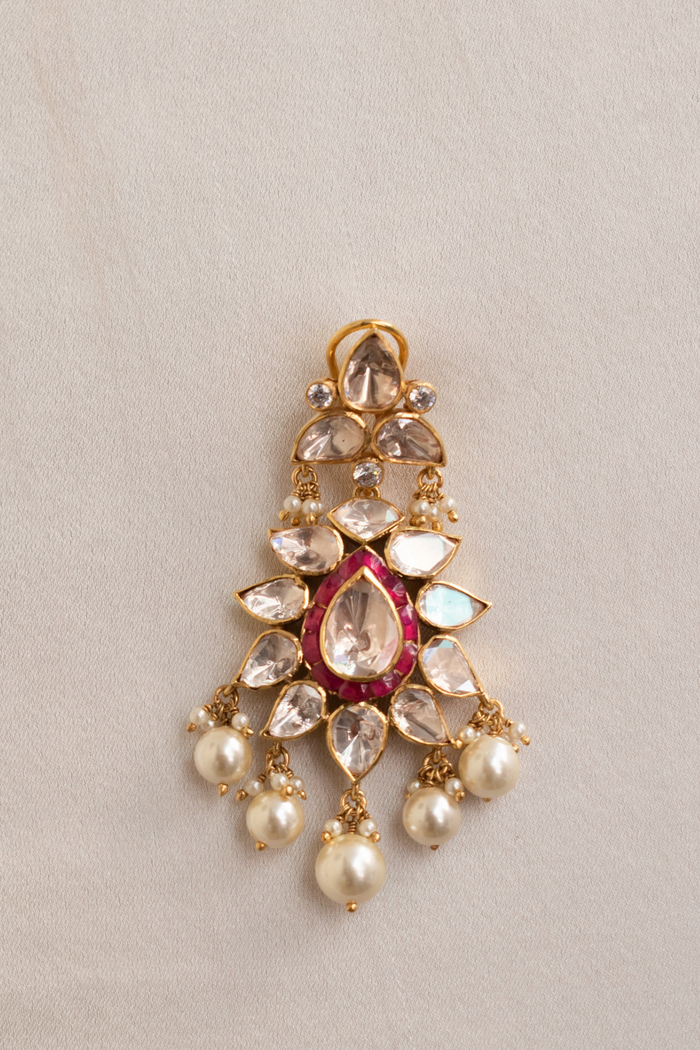 Crimson Cluster Earrings - 925 silver earring by SOLV, view 2