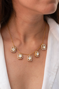 Vargah Solitaire Polki Neck Chain