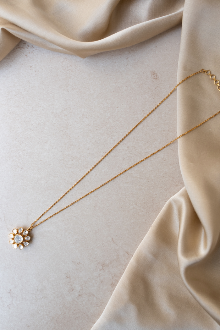 Flower Aura Pendant on Chain