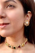 Gauri Navratna Choker with Studs