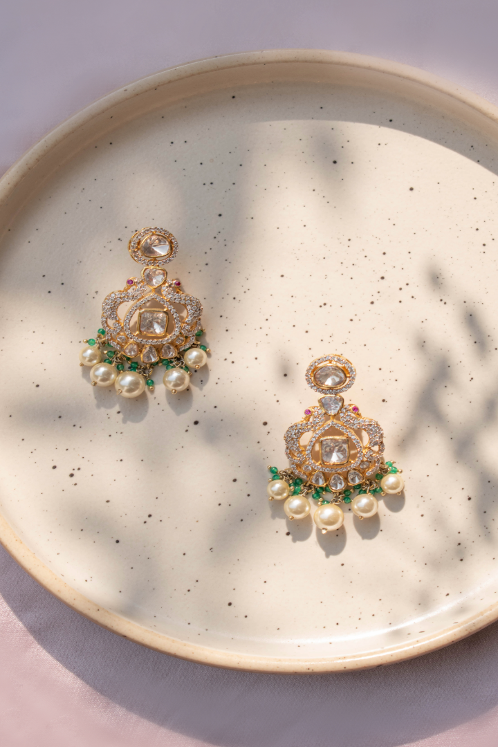 Jade Jay Long Necklace with Earrings