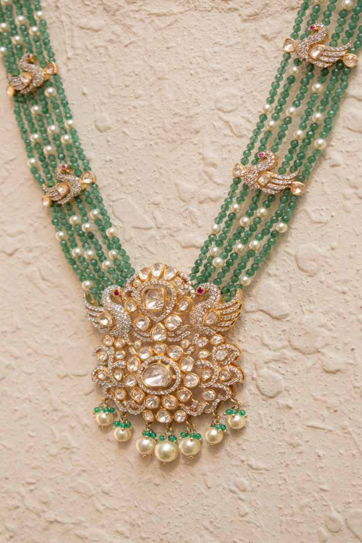 Jade Jay Long Necklace with Earrings