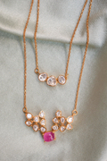 Pink Cascade Neck Chain
