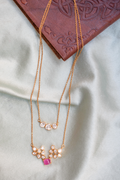 Pink Cascade Neck Chain