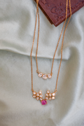 Pink Cascade Neck Chain