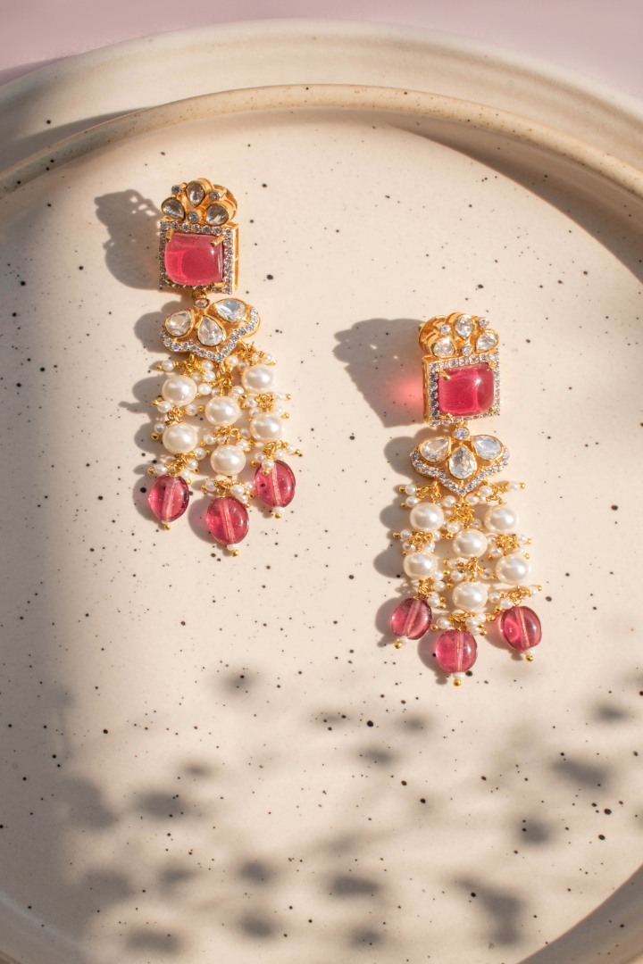 Ratnavali Ruby Necklace with Earrings