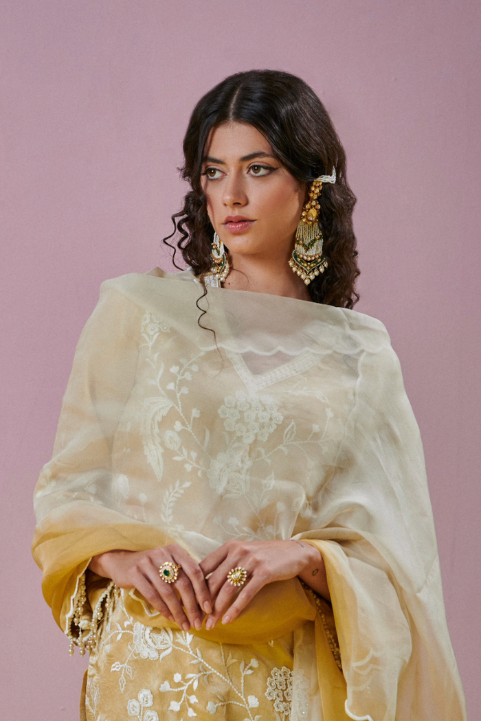 Vihanga Vilas Statement Polki & Pearl Earrings - 925 silver earring by SOLV, view 2