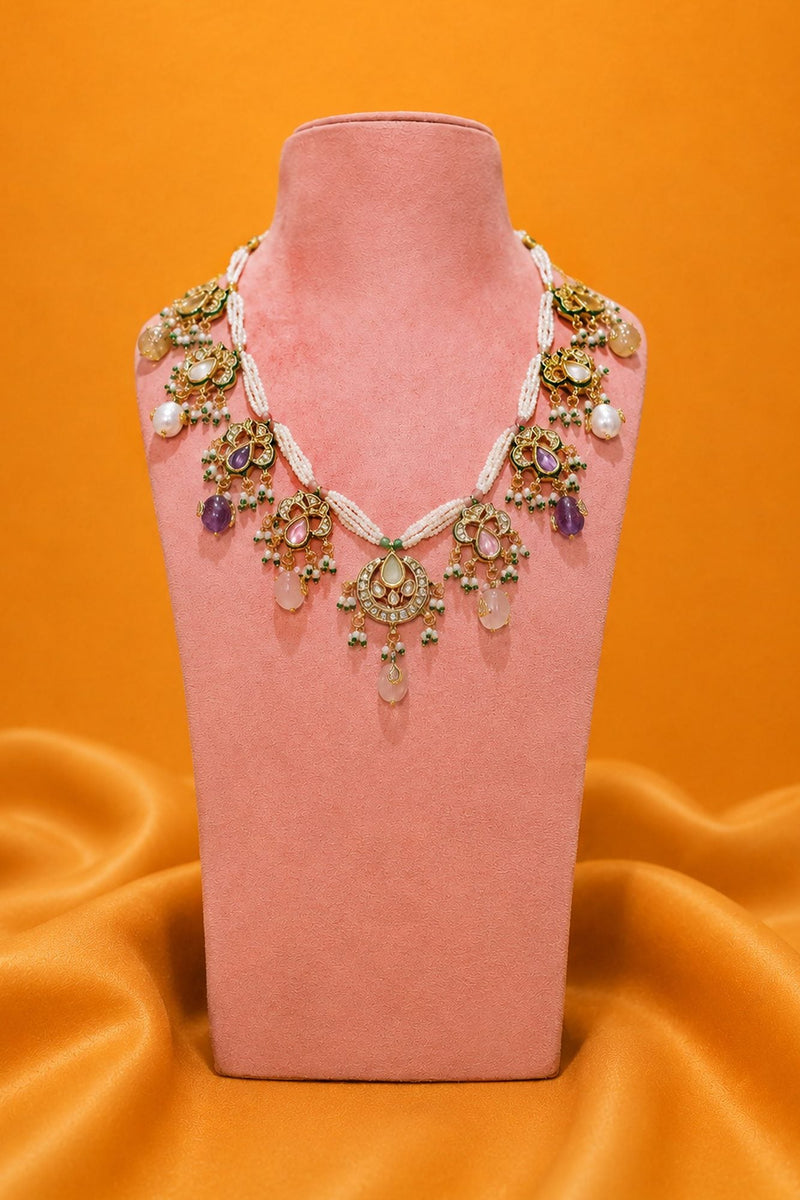 Pihu Necklace with Earrings