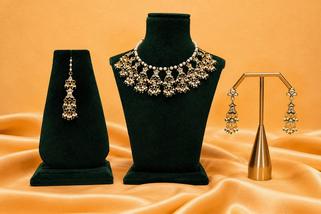 Reet Necklace with Earrings and Maang Tikka - Solv Collective