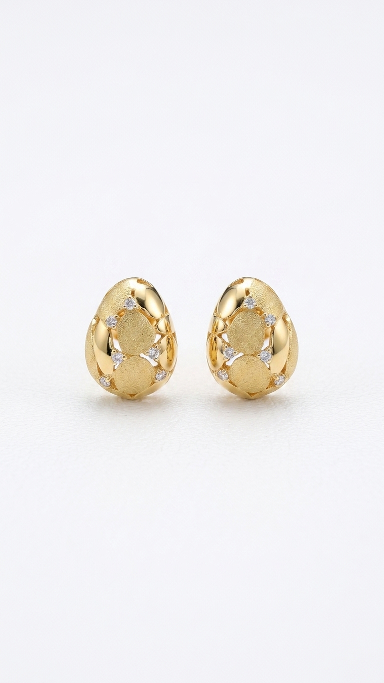 Gold Nugget Studs
