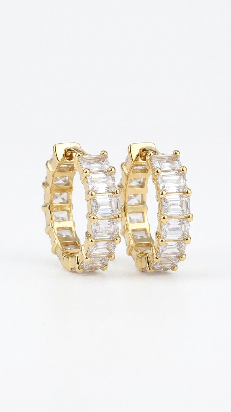 Emerald Infinity Hoops