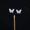 Petite Pink Butterfly Studs