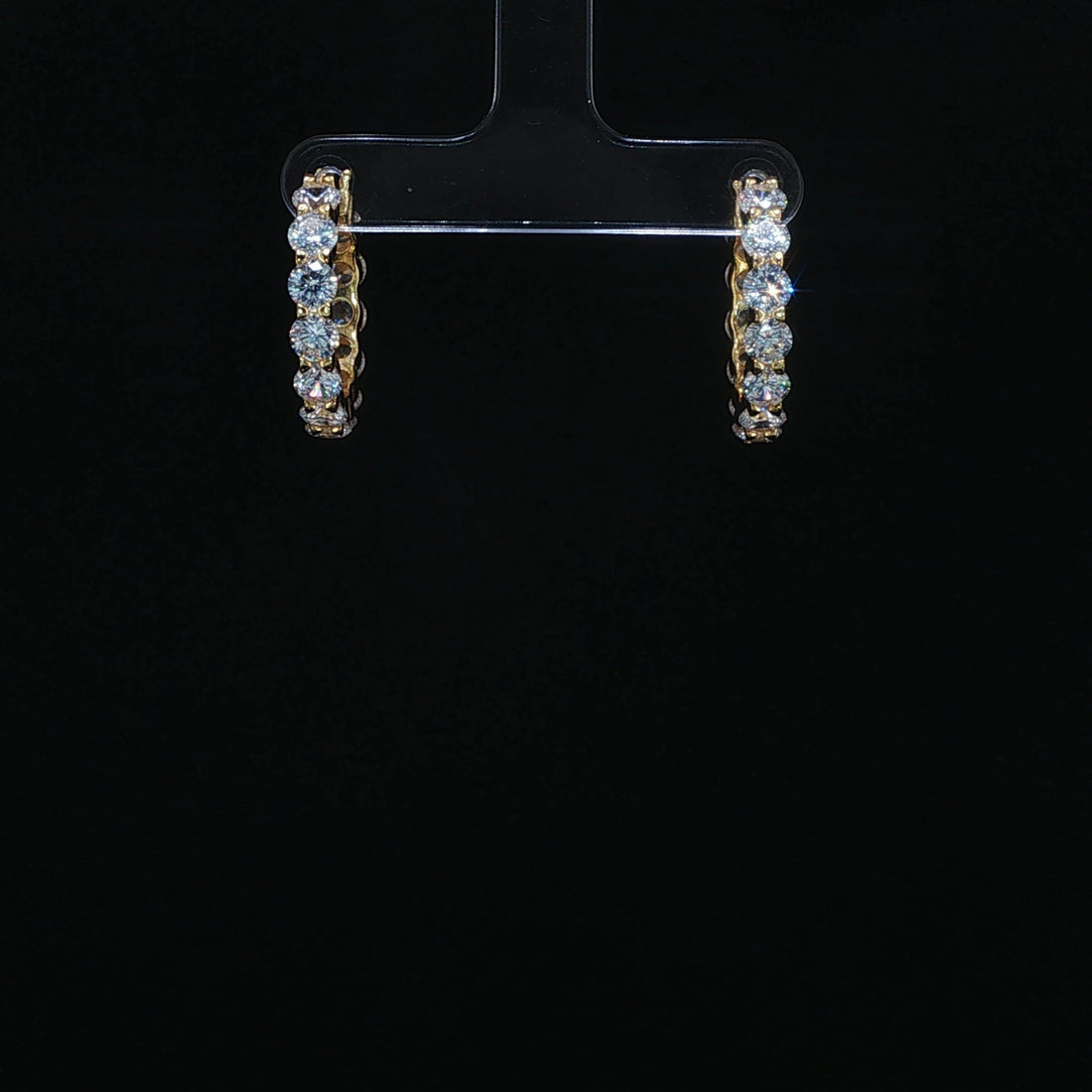 Round Infinity Hoops - Round Crystal Eternity Hoops by SOLV