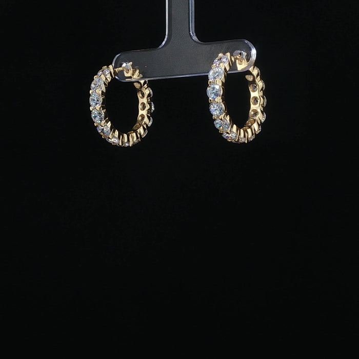 Round Infinity Hoops - Round Crystal Eternity Hoops by SOLV
