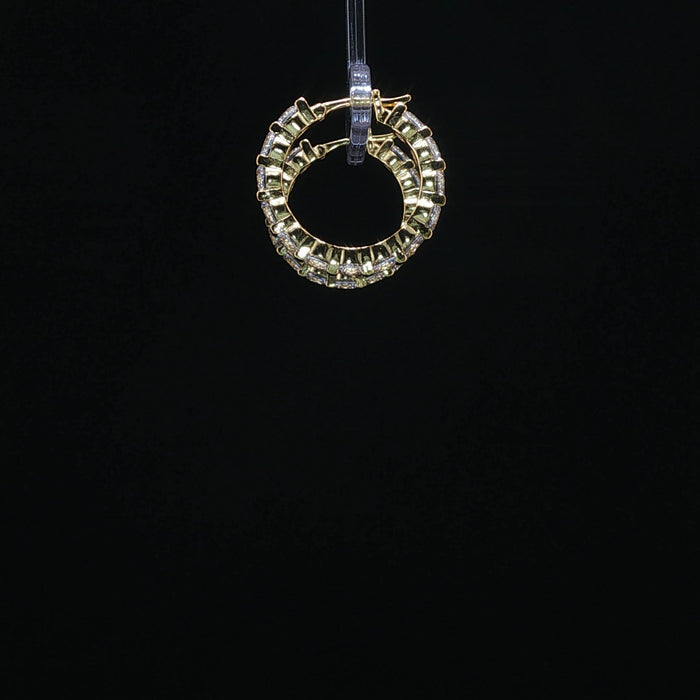 Round Infinity Hoops - Round Crystal Eternity Hoops by SOLV