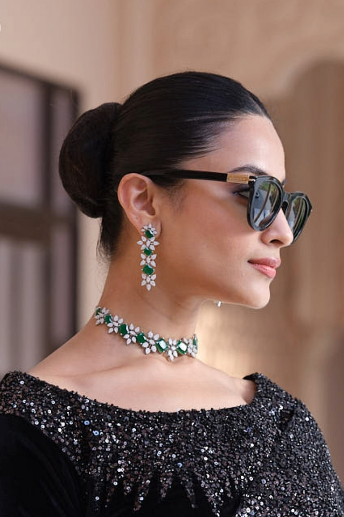 Veridian Necklace with Earrings
