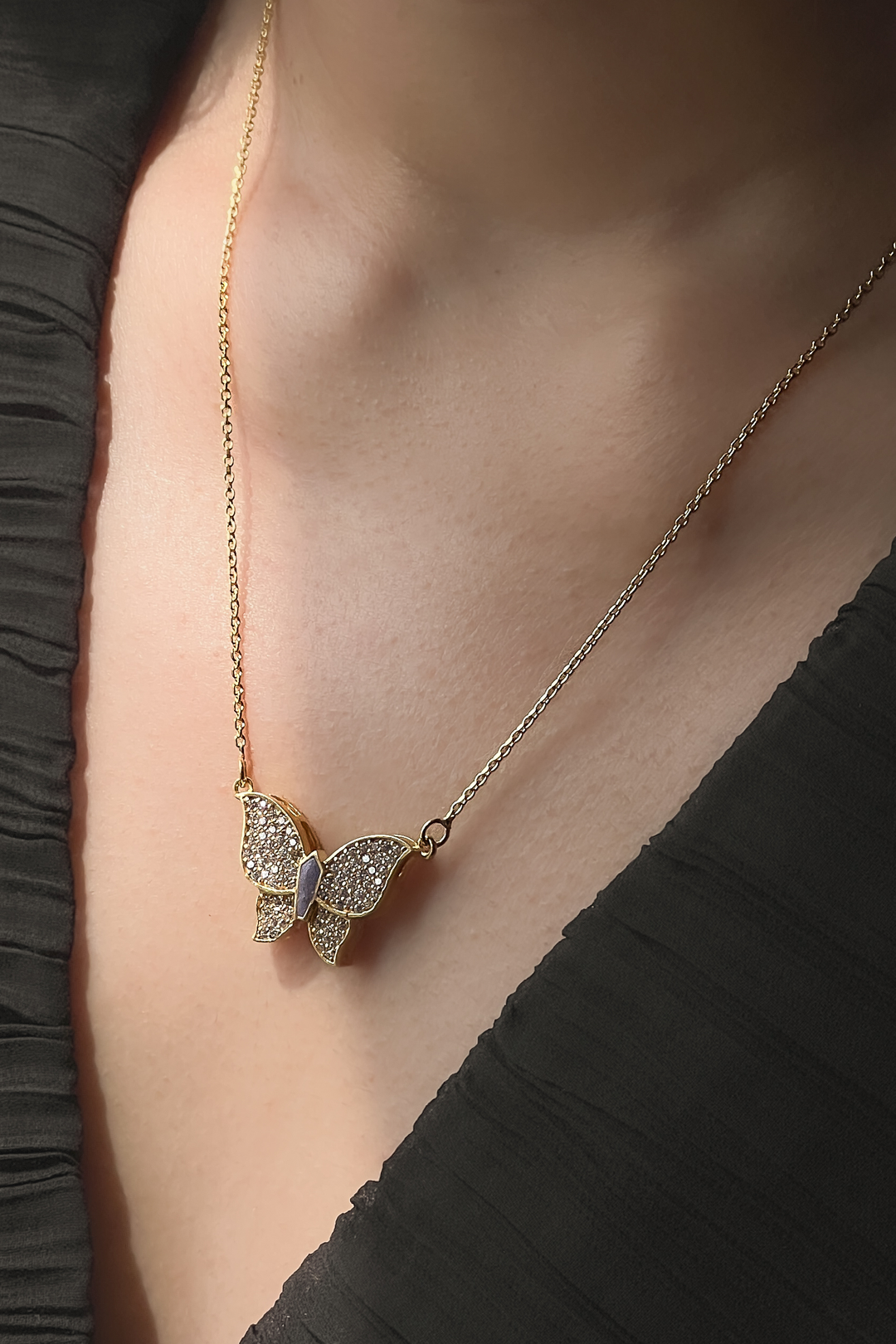 Farfalla Lilac Neck Chain