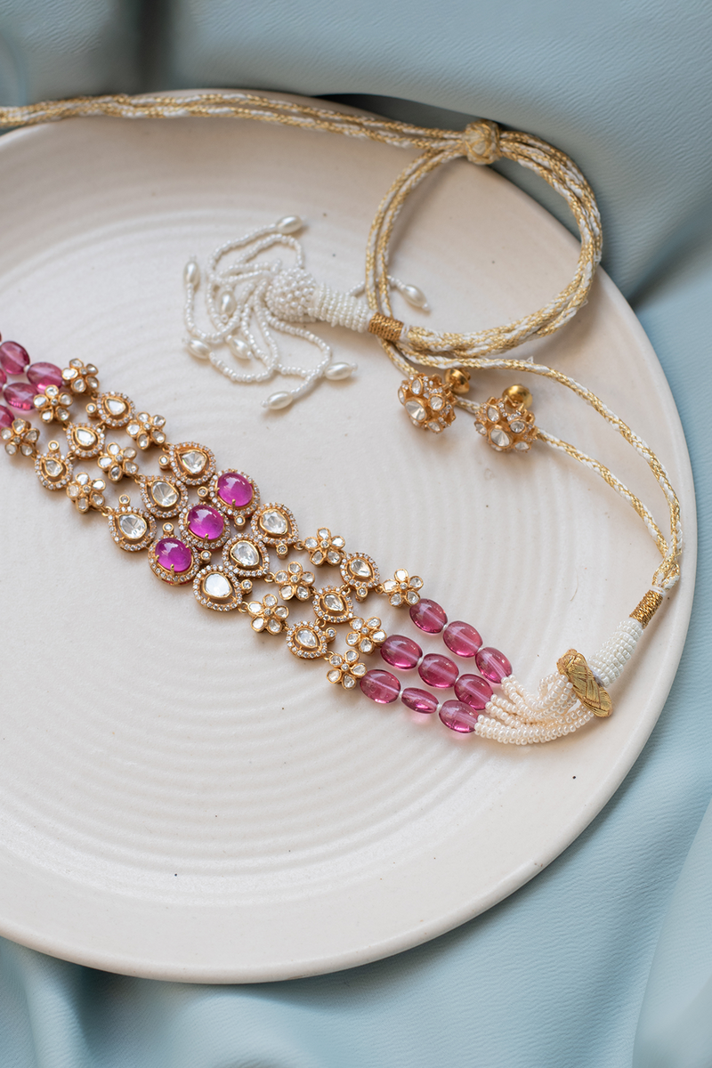 Bijou Rose Polki Choker