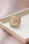 Riha Russian Emerald Green Cocktail Ring