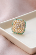 Riha Russian Emerald Green Cocktail Ring