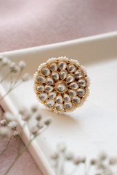 Avani Polki and Pearl Ring