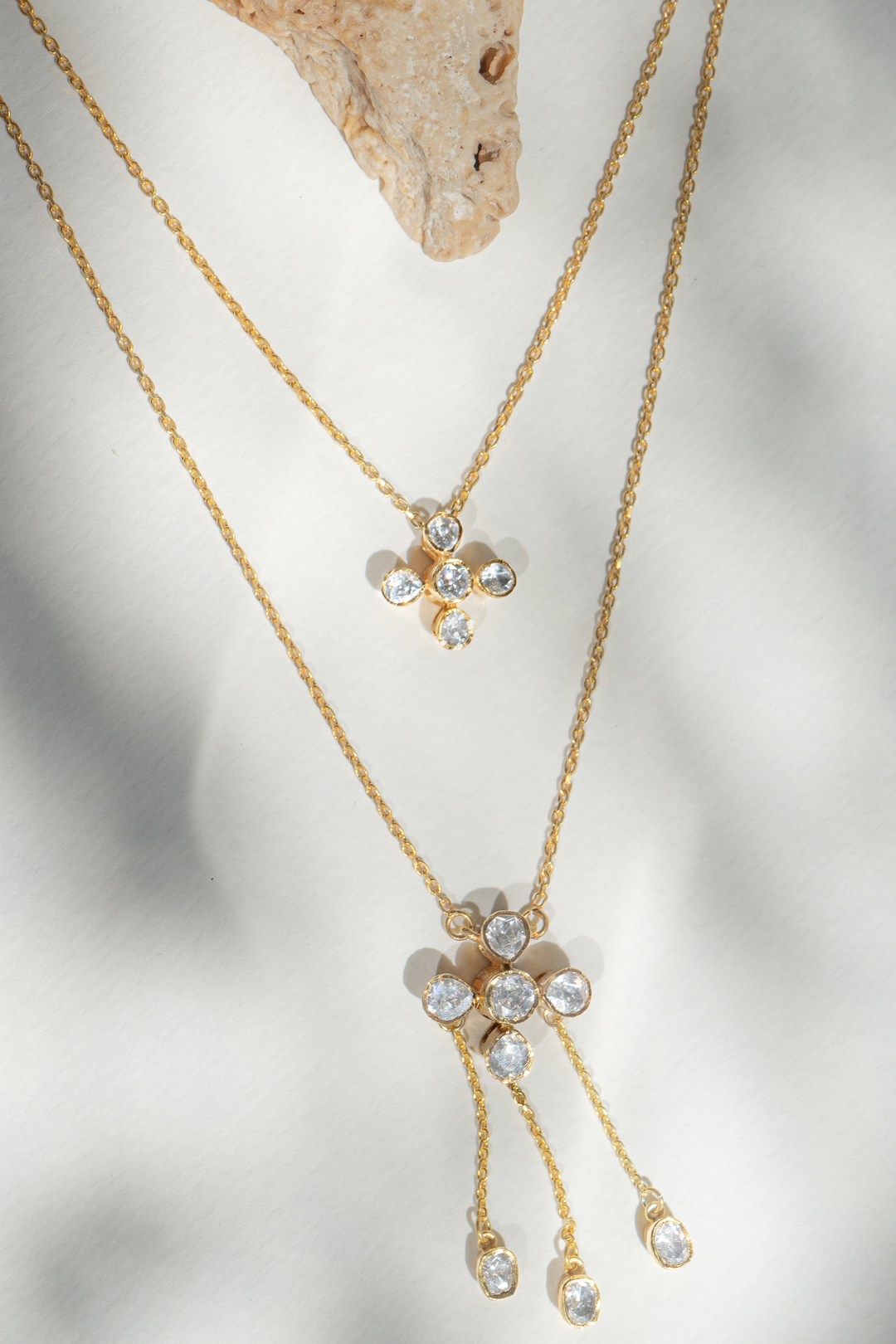 Sana Double Layer Polki Neck-Chain