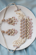 Rare Bloom Pearl and Polki Necklace