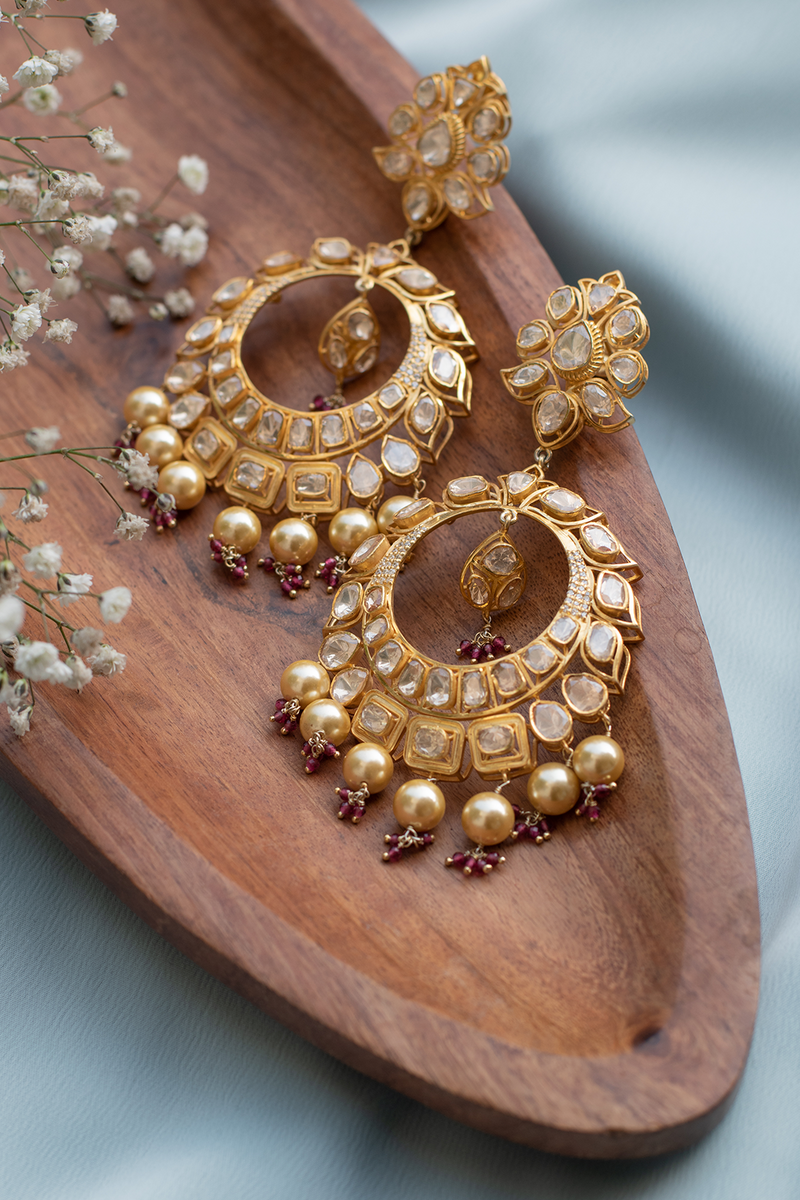 Nritya Polki and Pearl Chandbalis