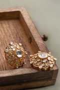 Mandala Polki Stud Earrings