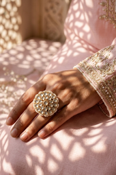 Avani Polki and Pearl Ring