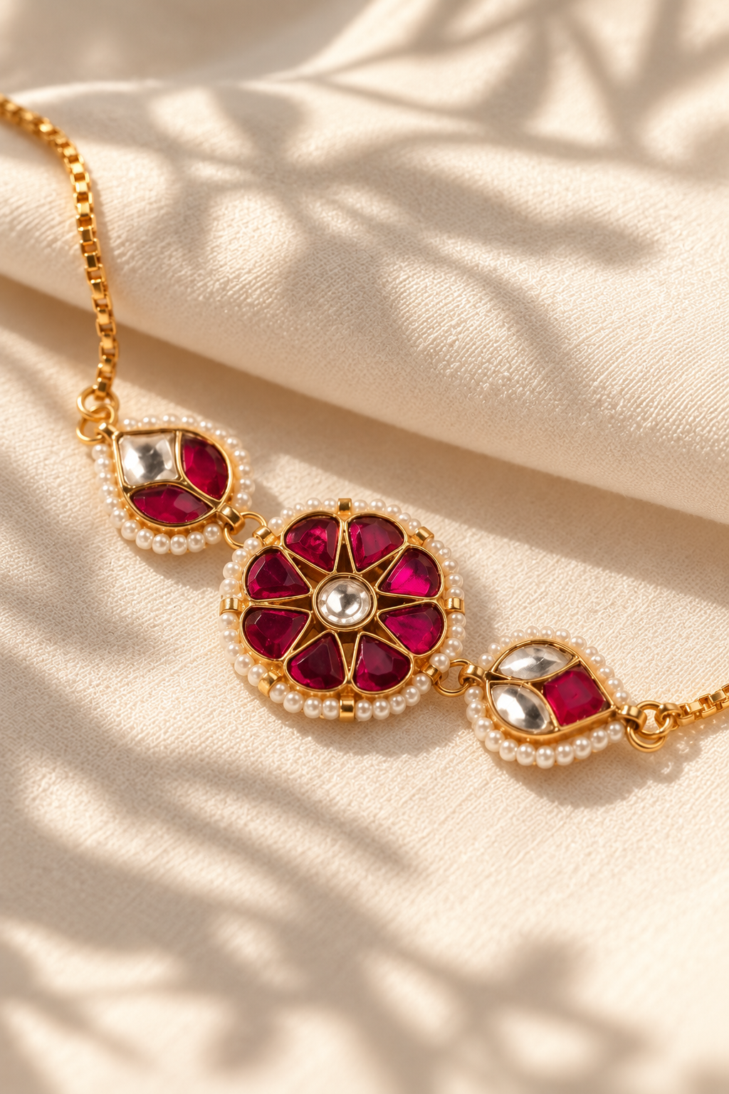 Roshi Kundan Slider Bracelet