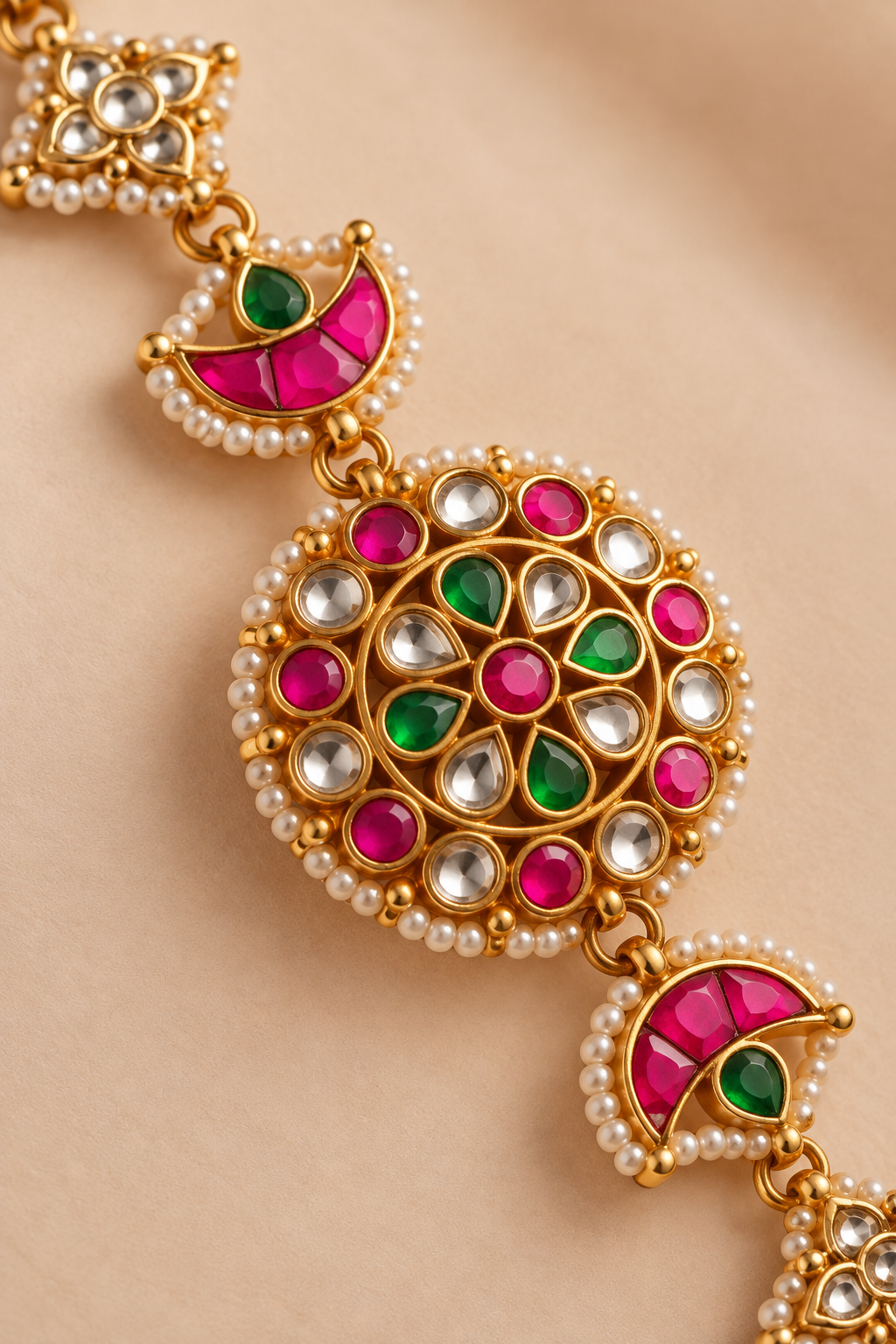 Bela Ruby-Tone Floral Bracelet