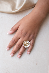 Blush and Ivory Bloom Ring