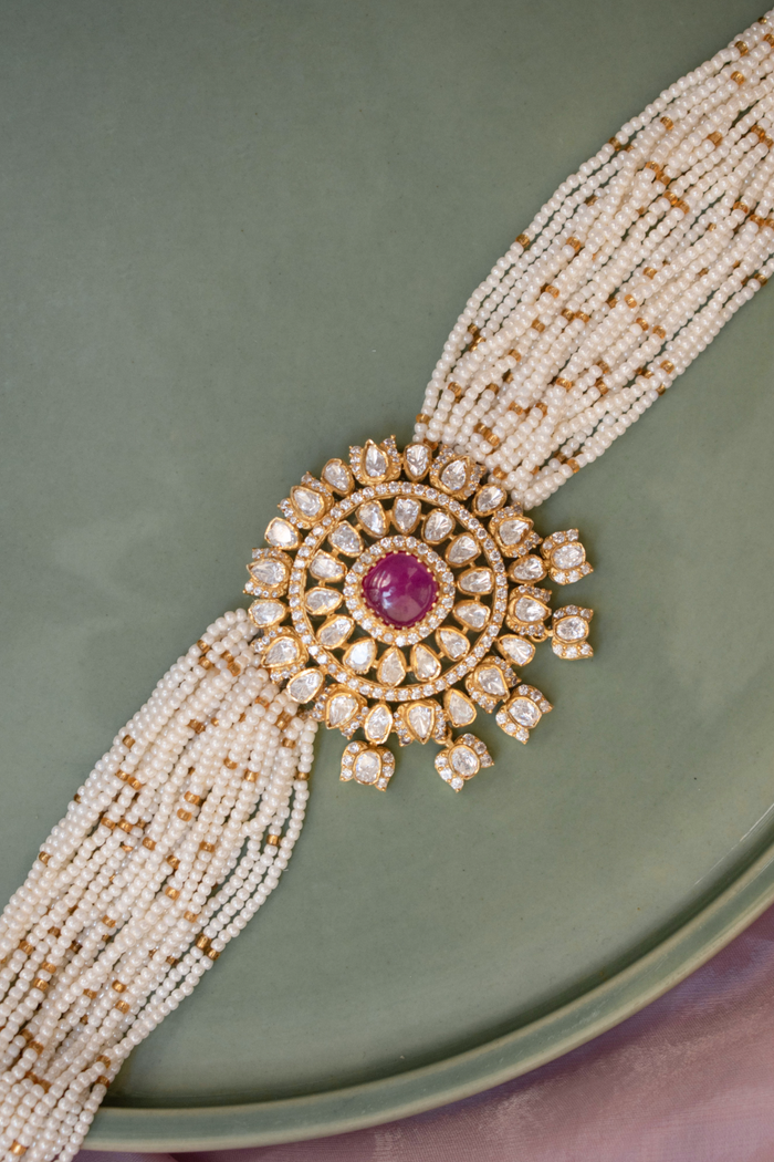 Blush Bouquet Choker with Earrings
