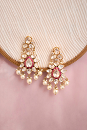 Crimson Cluster Earrings