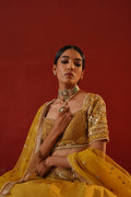 Noor Emerald Polki Choker with Earrings