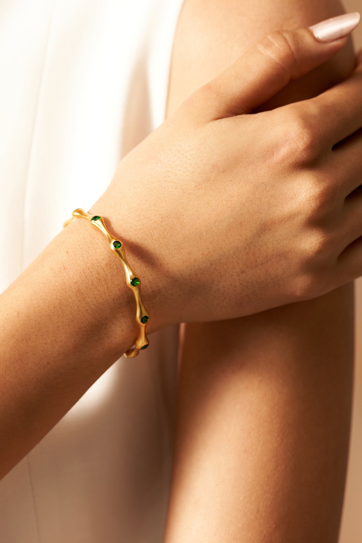 Emerald Ripple Bangle