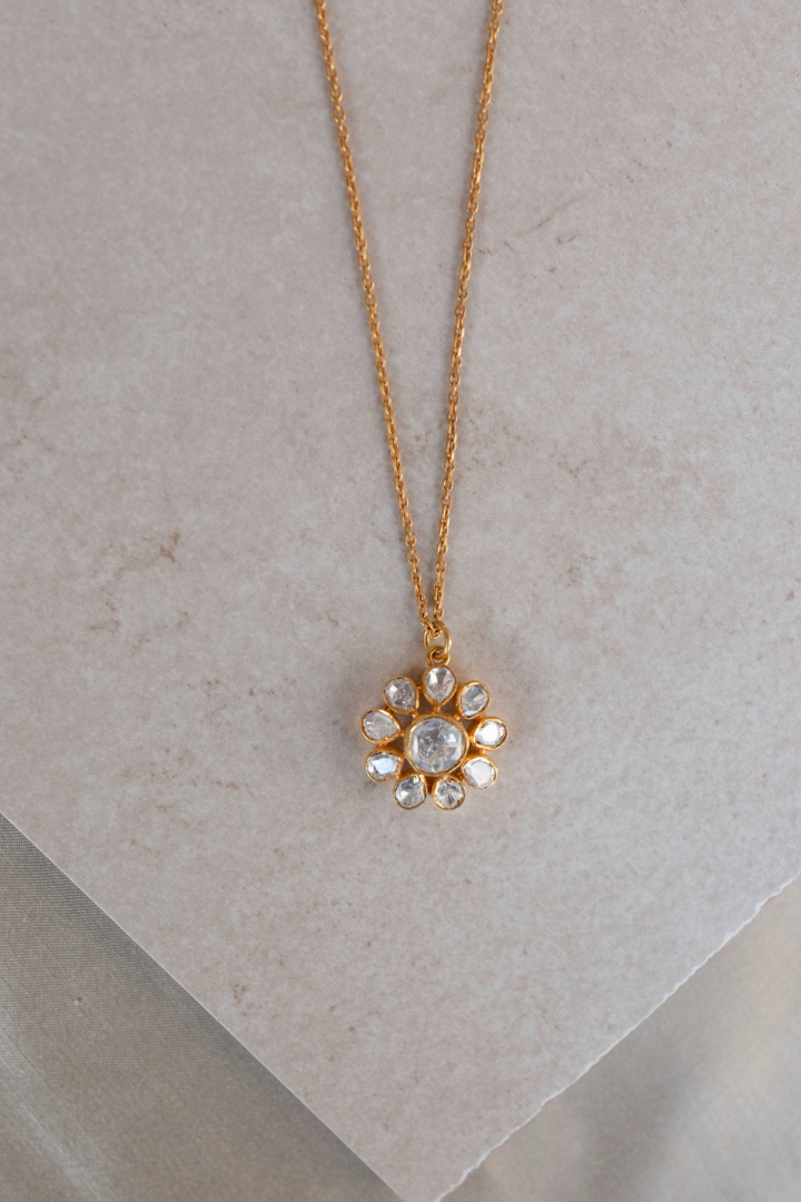 Flower Aura Pendant on Chain