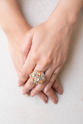 Honeycomb Spectrum Polki Ring
