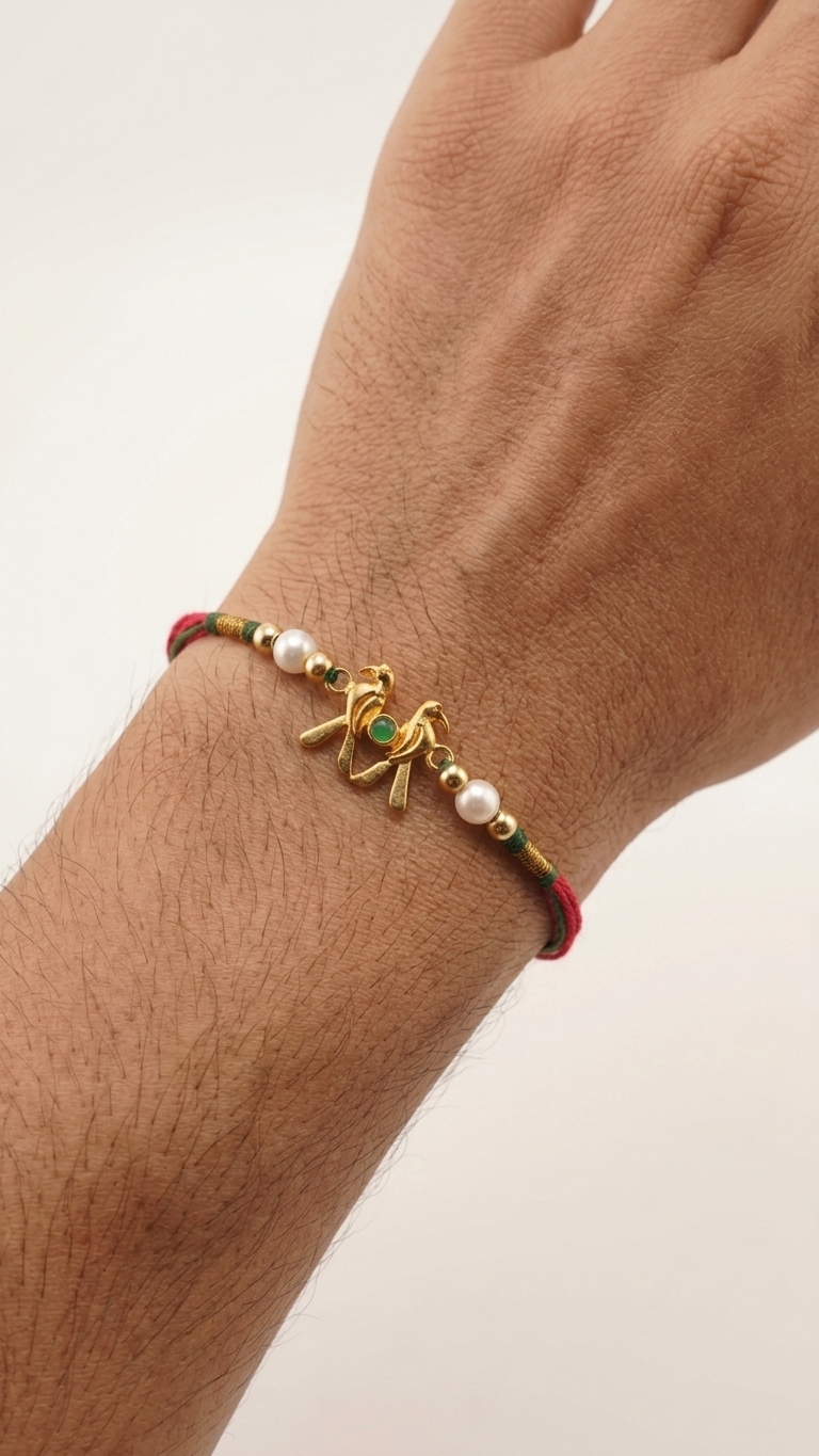 Kavya Rakhi - 925 silver rakhi by SOLV, view 2