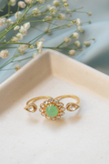 Inaya Emerald and Polki Ring