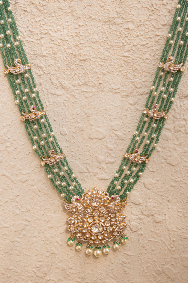 Jade Jay Long Necklace with Earrings