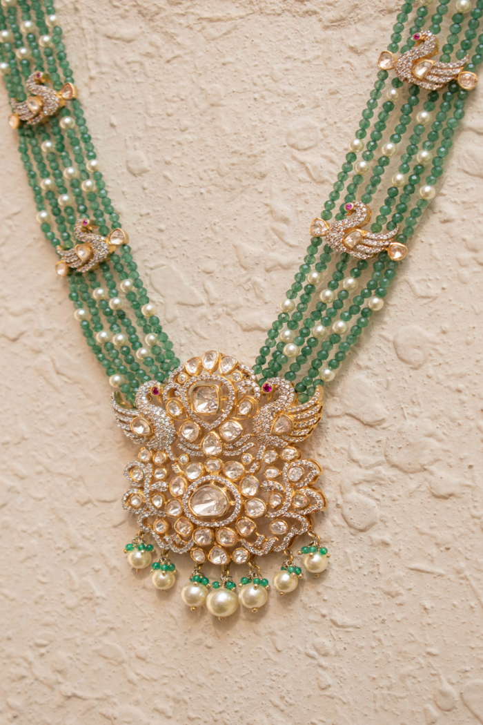 Jade Jay Long Necklace with Earrings