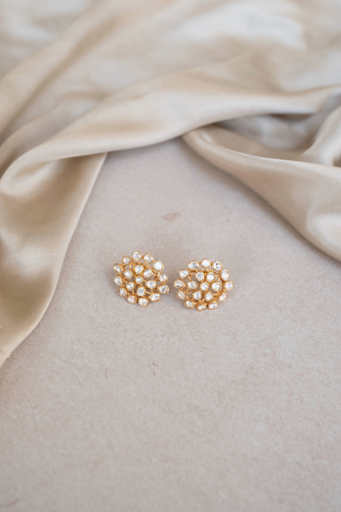 Luminia Polki Studs - 925 silver earring by SOLV, view 3
