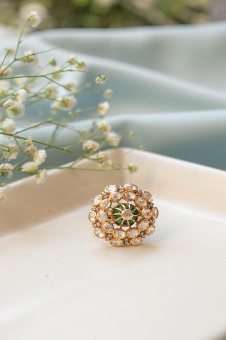 Naima Emerald Ring - 925 silver ring by SOLV